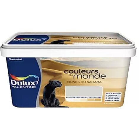 Dulux Valentine – Peinture satinée monocouche 2,5 L – Couleur Dunes du Sahara – Pour murs et boiseries intérieurs – Application facile