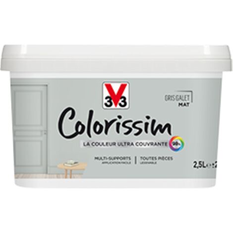 Peinture Multi-supports V33 Colorissim Mat Gris galet 2,5 L