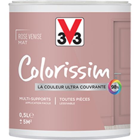 Peinture Multi-supports V33 Colorissim Mat Rose Venise 0,5 L