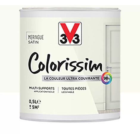 Peinture Multi-supports V33 Colorissim Satin Meringue 0,5 L
