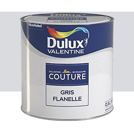 Peinture acrylique Dulux Valentine Couture Gris flanelle 0,5 L (1/2)