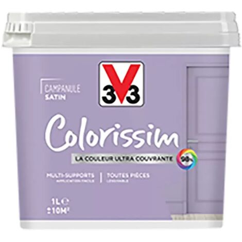 Peinture Multi-supports V33 Colorissim Satin Campanule 1 L