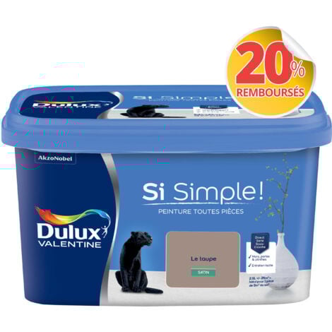 Peinture toutes pièces Si Simple  Aspect Satin - Le Taupe 2,5 L - Dulux Valentine