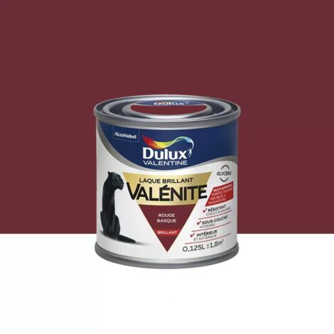 Testeur Laque brillant Dulux Valentine Valénite Rouge Basque 0,125 L