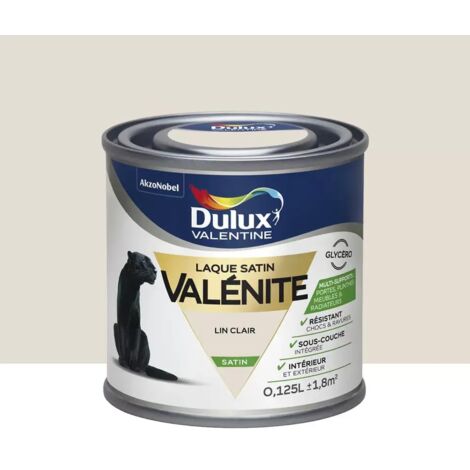 Testeur Laque Satin Dulux Valentine Valénite Lin Clair 0,125 L