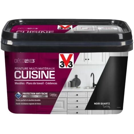Peinture Multi-Matériaux Cuisine V33 Déco LAB Noir Quartz Satin 2 L