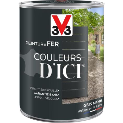 Peinture fer extérieur Couleurs d'Ici® V33 Gris noir Velours 1,5L