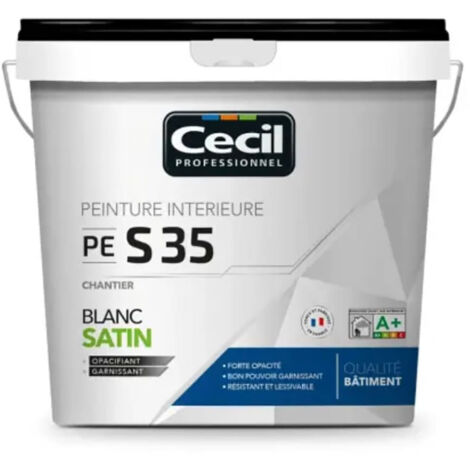 Peinture satinée CÉCIL PE S35 Blanc 5 L (1/2)