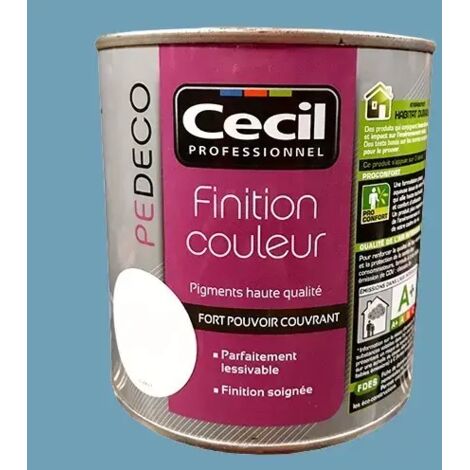 CECIL PE DECO Finition Couleur Bleu givré Satin 0,5 L (1/2)
