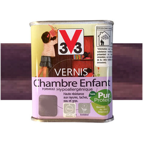 V33 – Vernis ciré pour chambre enfant – Protection durable des boiseries intérieures – Contenance 0,25 L – Finition élégante et résistante