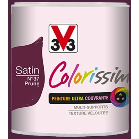 Peinture Multi-Supports V33 Colorissim Satin - Prune n°37 0,5 L