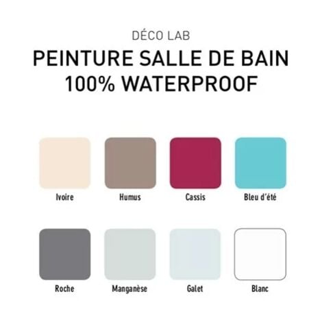 Déco LAB Peinture Salle de bain 100% Waterproof V33 Manganèse 0,75 L