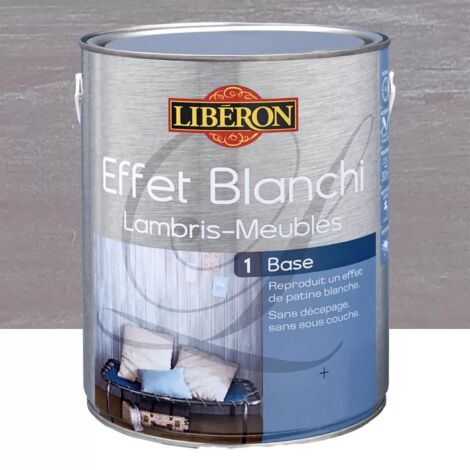Effet blanchi pour lambris et meubles – Peinture mate lessivable – Application directe sans sous-couche – Teintes authentiques 1 L – Liberon (1/2)