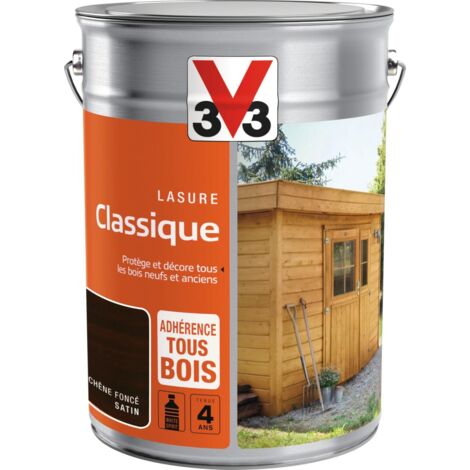 Lasure classique Solvantée V33 Chêne foncé Satin 5L