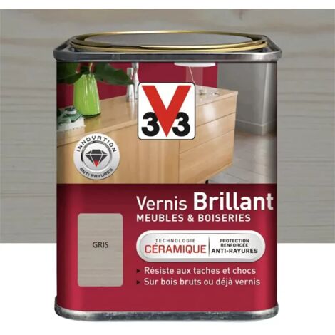 Vernis V33 Meubles et Boiseries Brillant Gris 0,25 L