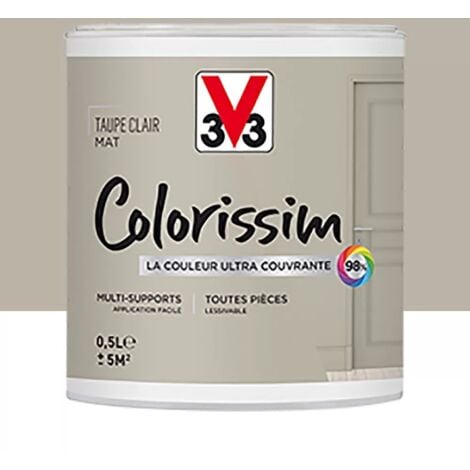 Peinture Multi-supports V33 Colorissim Mat Taupe clair 0,5 L