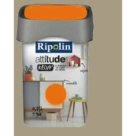 RIPOLIN Peinture Attitude Récup' Sépia satin 0,75L 0,75 L (1/2)