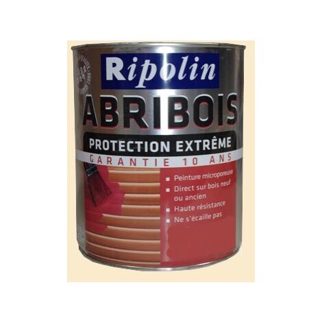 Ripolin – Peinture microporeuse Abribois satin 0,5 L – Protection extrême contre intempéries et UV – Pour boiseries neuves ou anciennes (1/2)