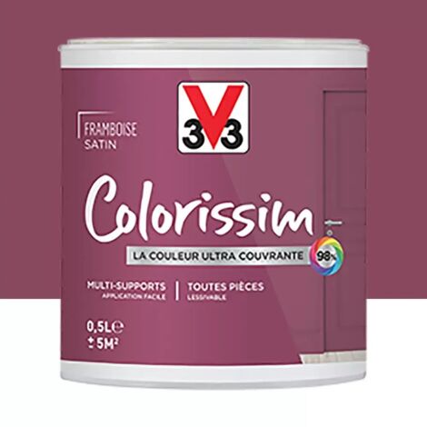 Peinture Multi-supports V33 Colorissim Satin Framboise 0,5 L
