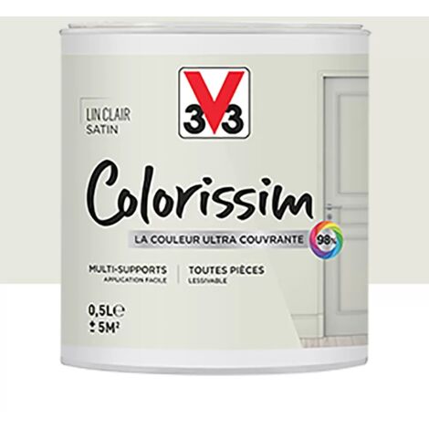 Peinture Multi-supports V33 Colorissim Satin Lin clair 0,5 L