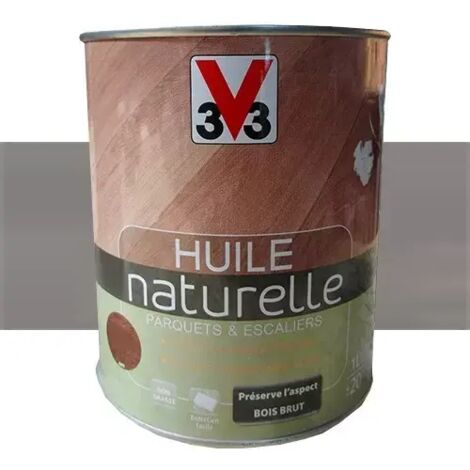 V33 – Huile naturelle pour parquets et escaliers 2,5 L – Aspect mat – Protection bois contre agressions quotidiennes (1/2)