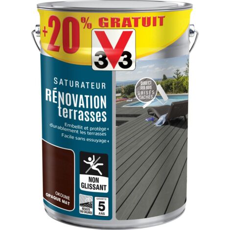 Saturateur Rénovation terrasses V33 Okoumé 5L + 20%