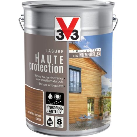 Lasure haute protection Les intemporelles® V33 Chêne moyen Satin 5L