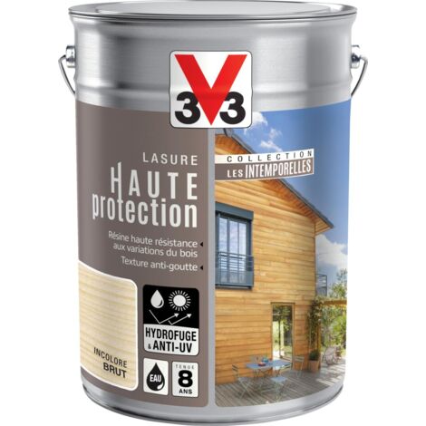 Lasure haute protection Les intemporelles® V33 Incolore brut Satin 5L
