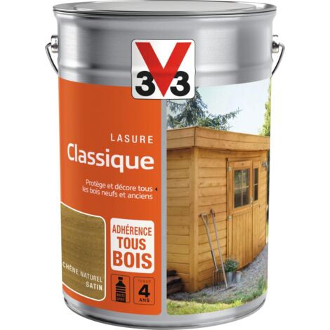 Lasure classique Solvantée V33 Chêne naturel Satin 5L