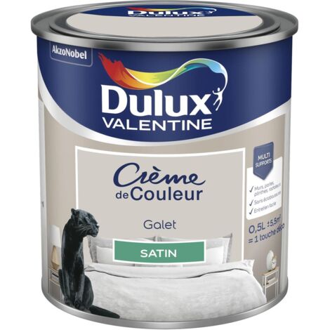 Peinture Crème De Couleur Satin Galet 0,5 L - Dulux Valentine