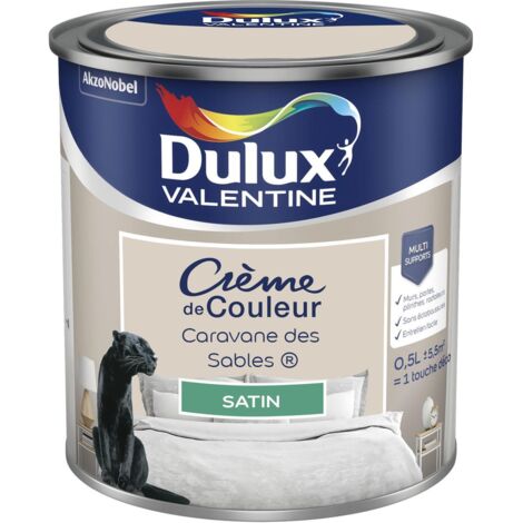 Peinture Crème De Couleur Satin Caravane des Sables 0,5 L - Dulux Valentine