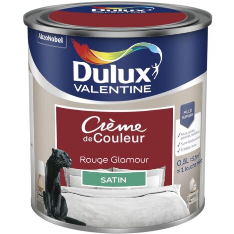 Peinture Crème De Couleur Satin Rouge Glamour 0,5 L - Dulux Valentine
