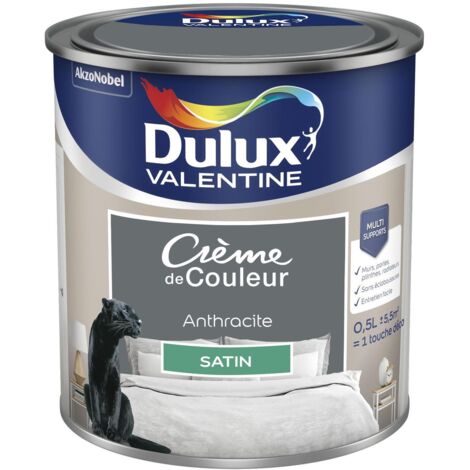 Peinture Crème De Couleur Satin Anthracite 0,5 L - Dulux Valentine