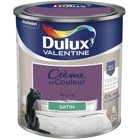 Peinture Crème De Couleur Satin Prune 0,5 L - Dulux Valentine
