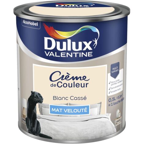 Peinture Crème De Couleur Mat Blanc Cassé 0,5 L - Dulux Valentine