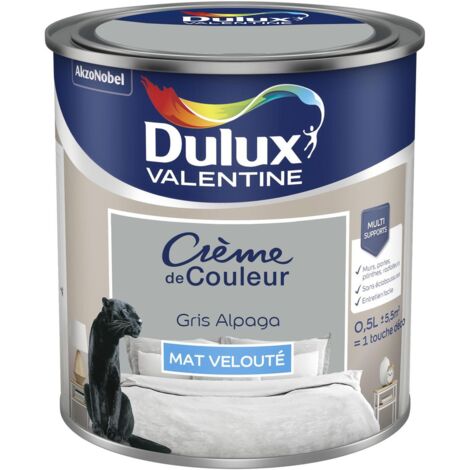 Peinture Crème De Couleur Mat Gris Alpaga 0,5 L - Dulux Valentine