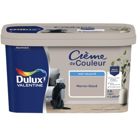 Peinture Crème De Couleur Mat Marron Glacé 2,5 L - Dulux Valentine