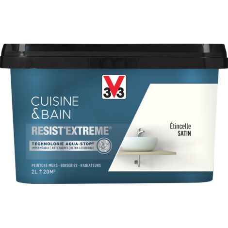 Peinture multi-supports monocouche Cuisine & Bain Resist'Extrême® V33 Etincelle satin 2L