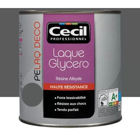 Peinture laque CÉCIL PELAQ DECO Brillant Gris ardoise 0,5 L (1/3)