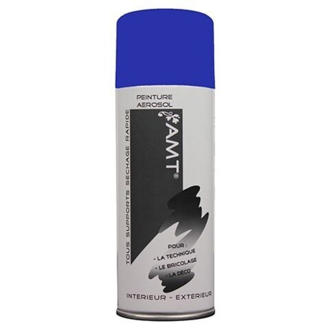 Bombe de peinture aérosol couleur bleue mate 0,330 L – Peinture acrylique pour bois, métal et plastique – Application intérieure et extérieure – AMT - BPA005