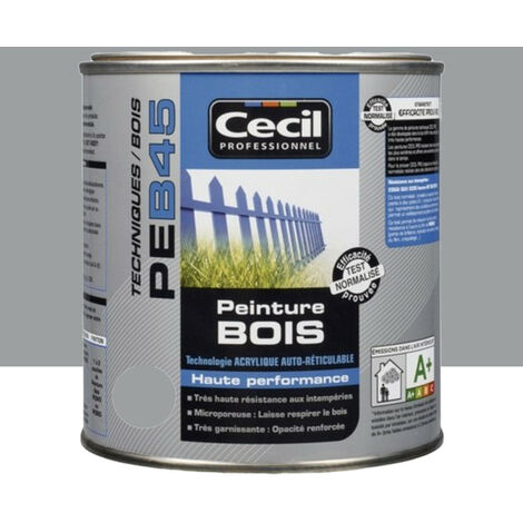 Peinture Bois Cécil Professionnel PEB45 Gris galet 0,5 L (1/3)