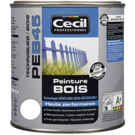 Peinture Bois Cécil Professionnel PEB45 Blanc 0,5 L