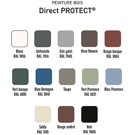 Peinture Bois V33 Direct Protect Rouge ombré 0,5 L