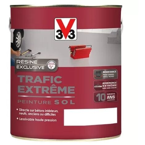 Peinture Sol Résine V33 Trafic Extrême Blanc 2,5 L