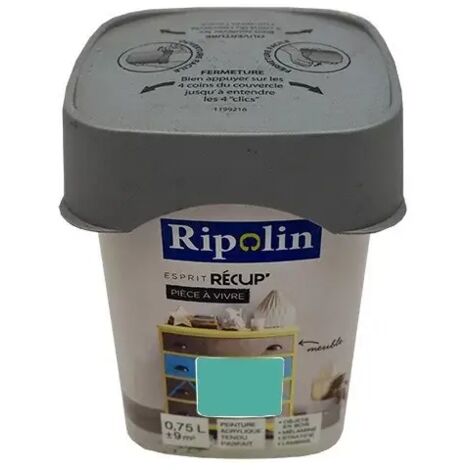 RIPOLIN Peinture Esprit Récup' Pièce à vivre Vert turquoise 0,75 L (1/3)