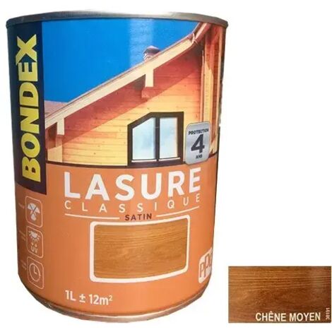 BONDEX Lasure Classique 4 ans Chêne moyen 1 L (1/2)