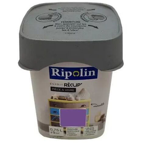 Ripolin – Peinture esprit récup' pour bois et mélaminé – Aspect satiné – Contenance 0,75 L – Pour pièces à vivre et boiseries intérieures (1/2)