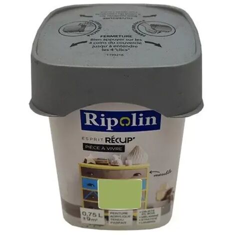 RIPOLIN Peinture Esprit Récup' Pièce à vivre Vert granny 0,75 L (1/3)
