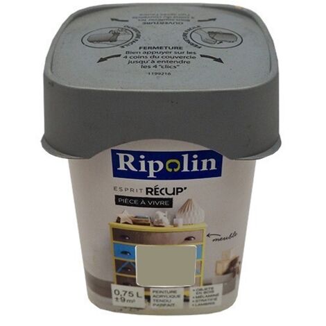 RIPOLIN Peinture Esprit Récup' Pièce à vivre Sépia 0,75 L (1/3)