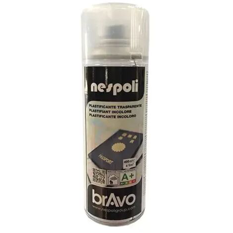 Nespoli – Aérosol plastifiant incolore 182003 – Vernis en aérosol 0,4 L – Protection durable pour papier, bois, cuir et tissus – Ne jaunit pas